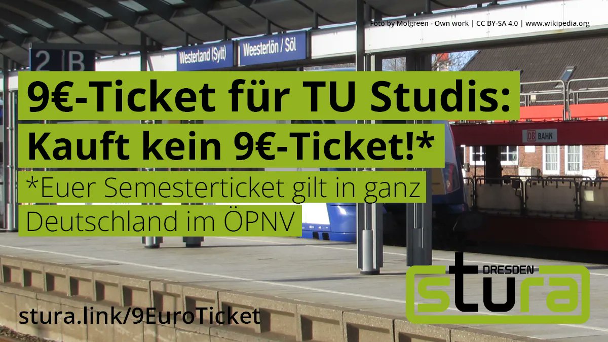 Your semester ticket is valid as a 9€ ticket throughout Germany