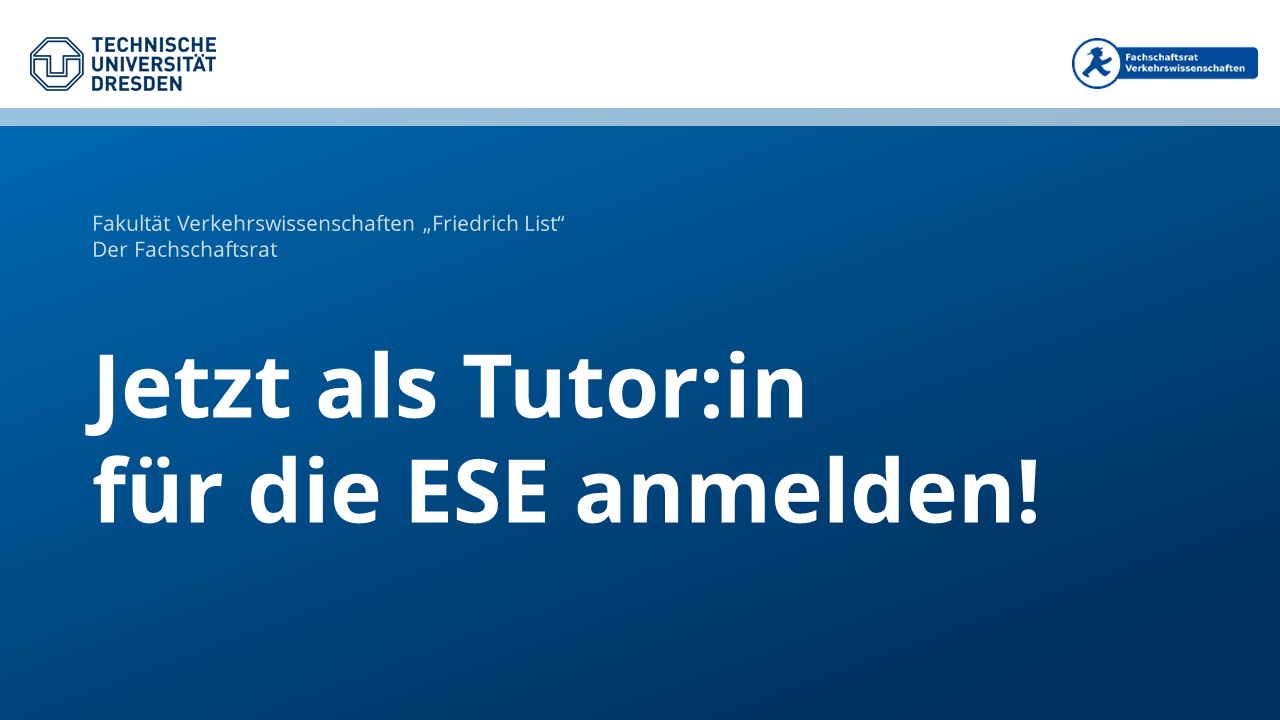 Tutor:innen für die ESE 2022 gesucht