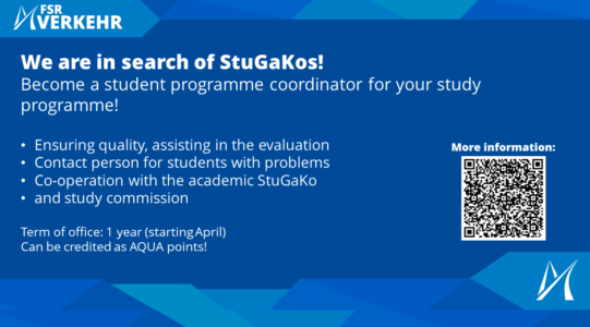 Werde Studiengangskoordinator:in oder Mitgleid im Prüfungsausschuss Mobilty Systems!