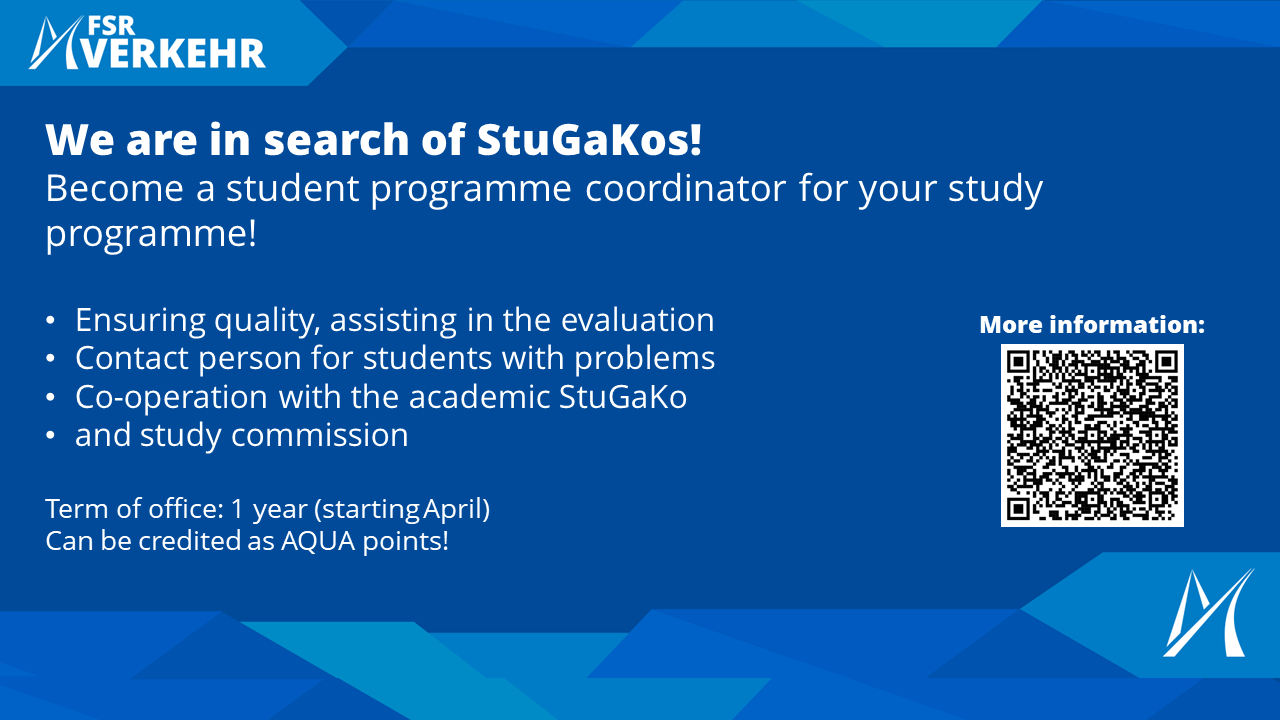 Werde Studiengangskoordinator:in oder Mitgleid im Prüfungsausschuss Mobilty Systems!